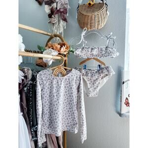 Jamie Kay Pressed Wildflowers & Meadowlight Days 3pc rashguard swimsuit set 4/5